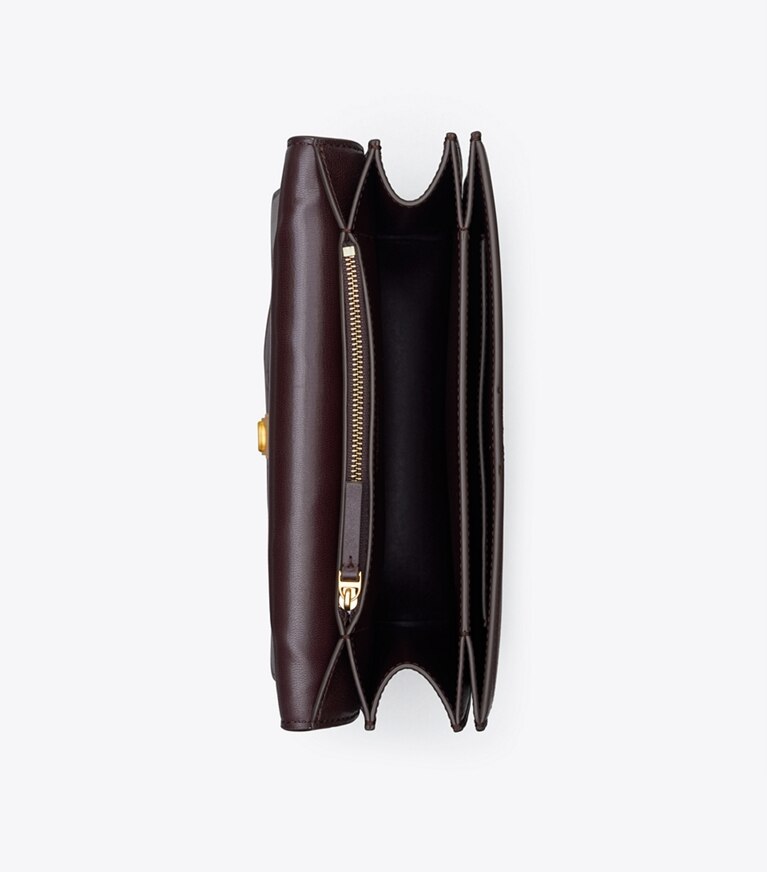 Tory Burch diseñador bolsos de hombro Bolso Eleanor en Dark Cocoa vista superior