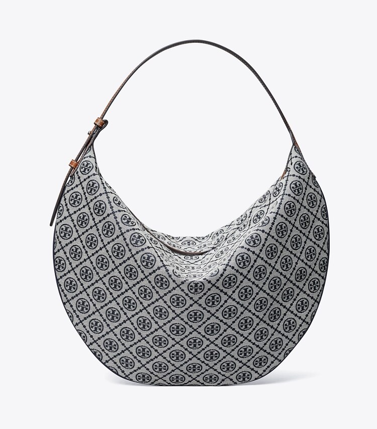 Tory Burch diseñador bolsos hobo Bolso globo con monograma de T en Tory Navy frontal