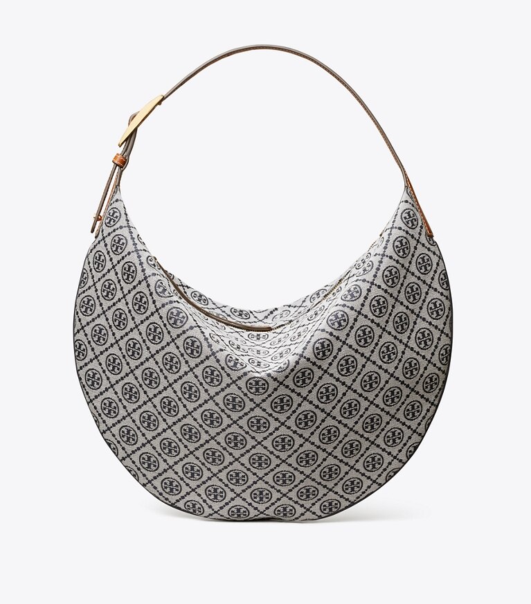 Tory Burch diseñador bolsos hobo Bolso globo con monograma de T en Tory Navy frontal