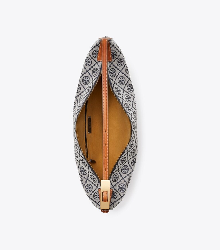 Tory Burch diseñador bolsos hobo Bolso globo con monograma de T en Tory Navy desde arriba