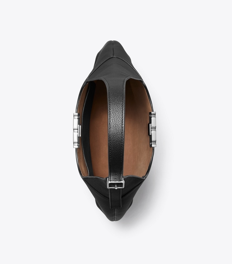 Tory Burch diseñador bolsos de hombro Bolso hobo Eleanor en BLACK desde arriba