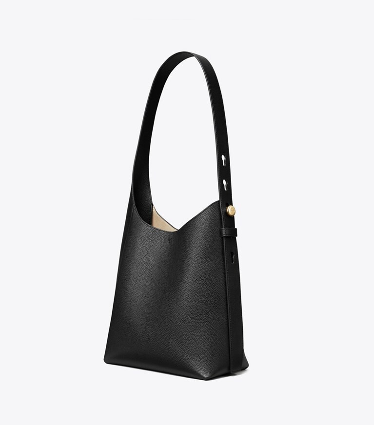 Tory Burch diseñador bolsos hobo Bolso hobo pequeño en Black ángulo