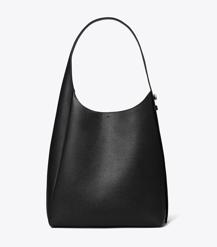Tory Burch diseñador bolsos hobo Bolso hobo Romy en Black frente