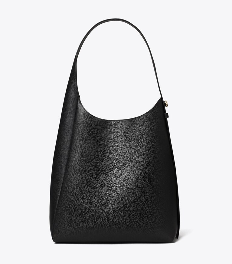 Tory Burch diseñador bolsos hobo Bolso hobo Romy en Black frente