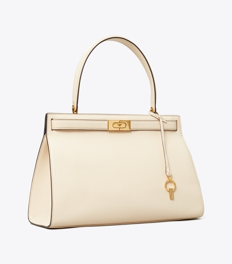 Tory Burch diseñador bolsos satchel Bolso Lee Radziwill en New Cream ángulo