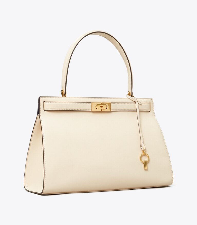 Tory Burch diseñador bolsos satchel Bolso Lee Radziwill en New Cream ángulo