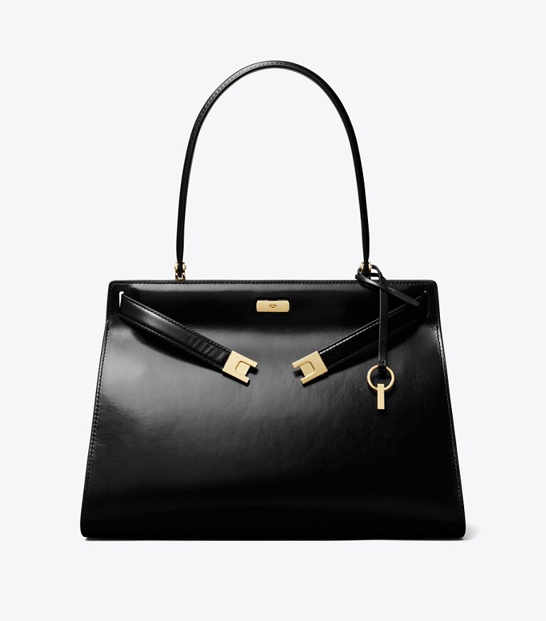 Tory Burch diseñador bolsos tote Bolso Lee Radziwill Classic en Black / GOLD adicional