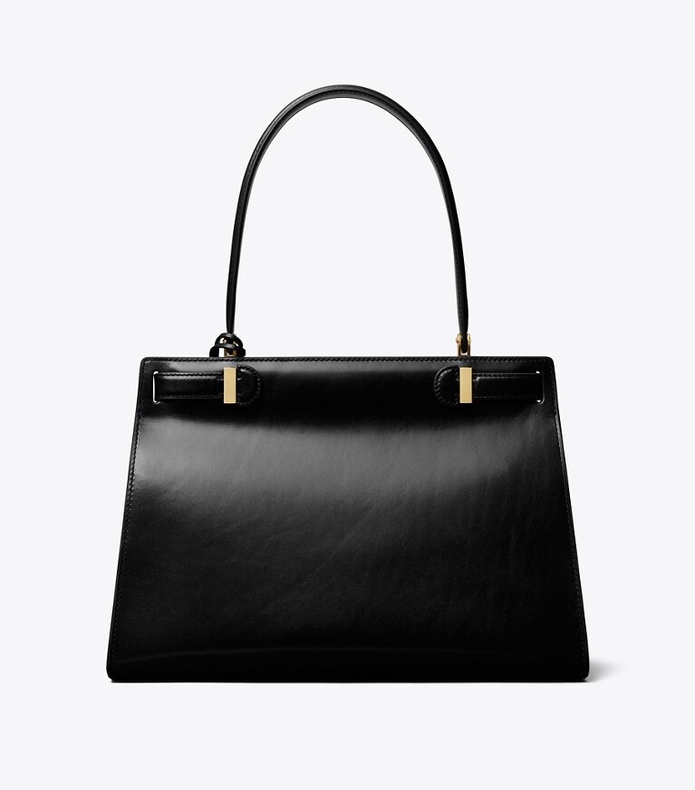 Tory Burch diseñador bolsos tote Bolso Lee Radziwill Classic en Black / GOLD volver
