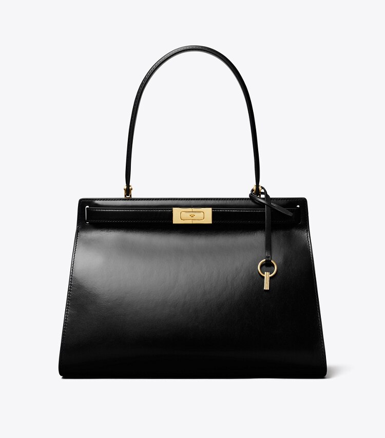 Tory Burch diseñador bolsos tote Bolso Lee Radziwill Classic en Black / GOLD frente