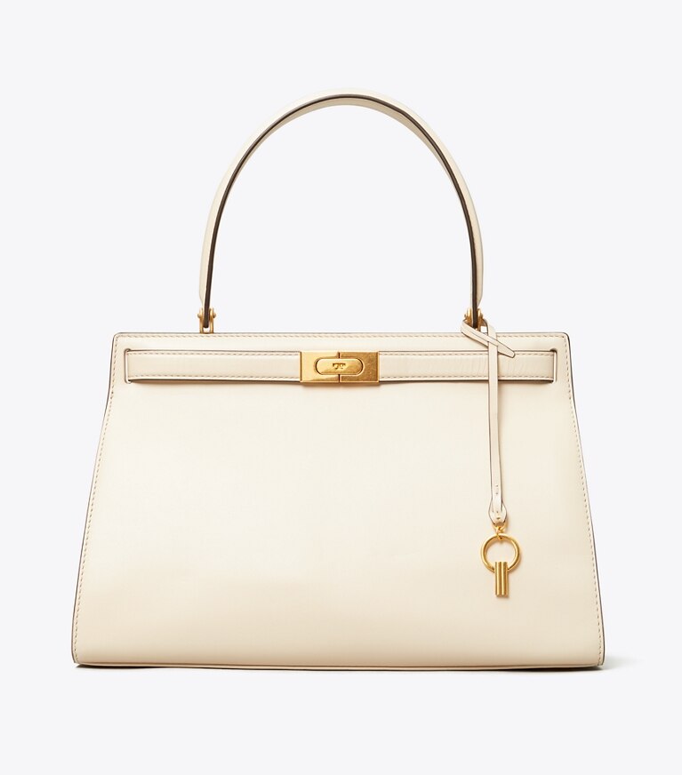Tory Burch diseñador bolsos satchel Bolso Lee Radziwill en New Cream frente