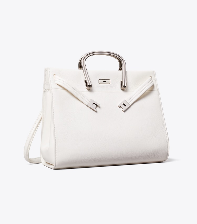 Tory Burch diseñador bolsos tote Bolso Lee Radziwill suave en Whipped Cream ángulo