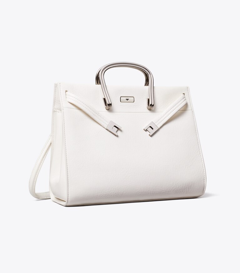 Tory Burch diseñador bolsos tote Bolso Lee Radziwill suave en Whipped Cream ángulo