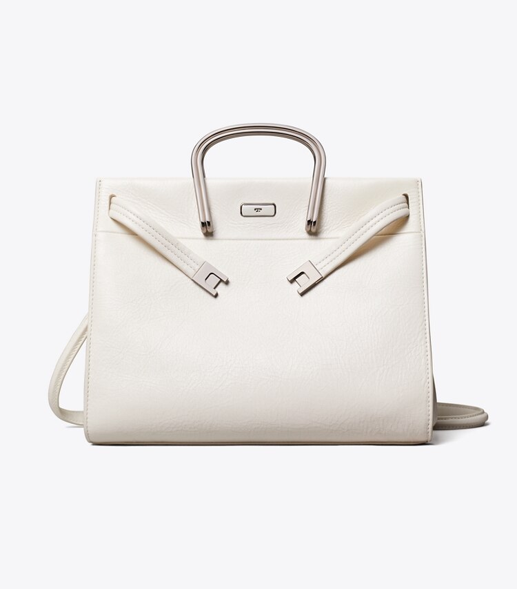 Tory Burch diseñador bolsos tote Bolso Lee Radziwill suave en Whipped Cream frente