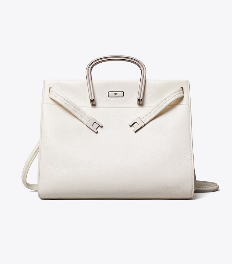 Tory Burch diseñador bolsos tote Bolso Lee Radziwill suave en Whipped Cream frente