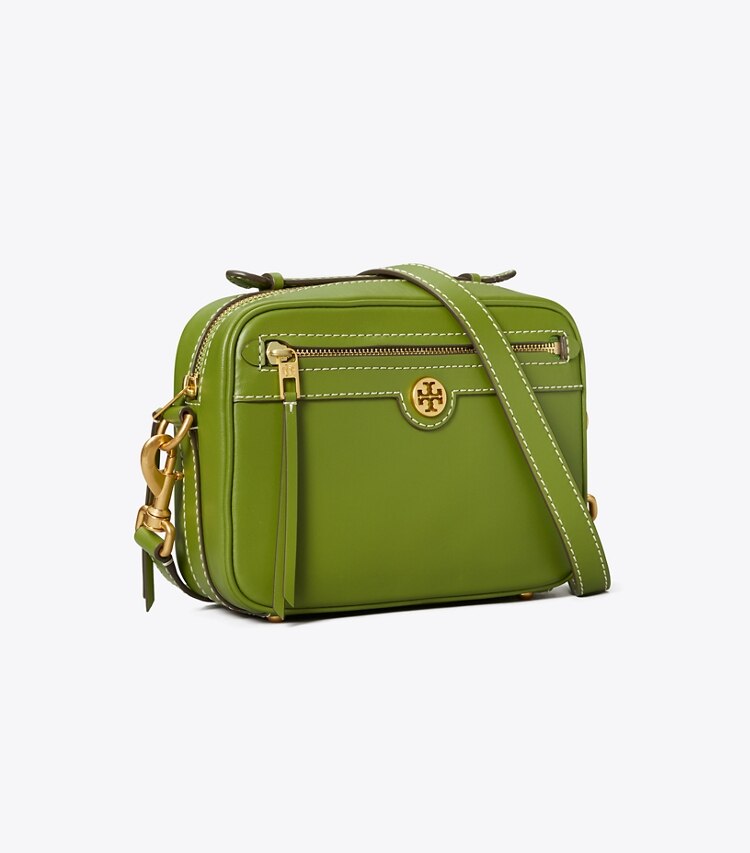 Tory Burch diseñador bolsos bandolera Bolso para cámara de cuero en SHISO ángulo