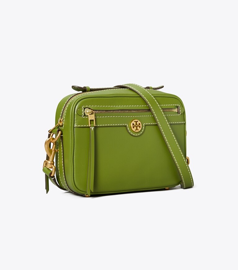 Tory Burch diseñador bolsos bandolera Bolso para cámara de cuero en SHISO ángulo