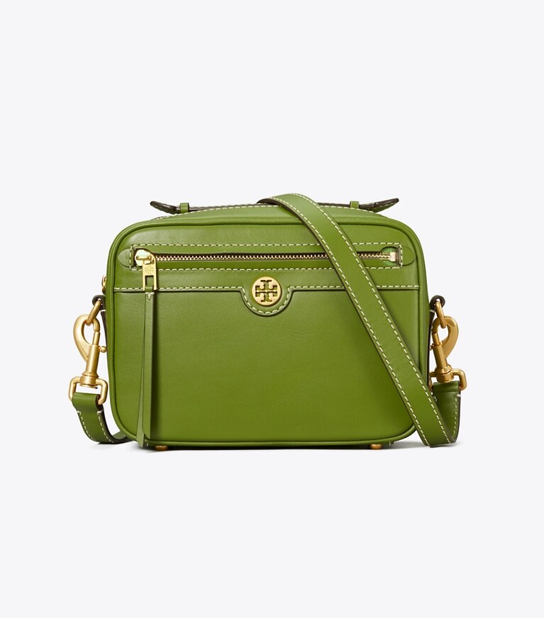 Tory Burch diseñador bolsos bandolera Bolso para cámara de cuero en SHISO frente