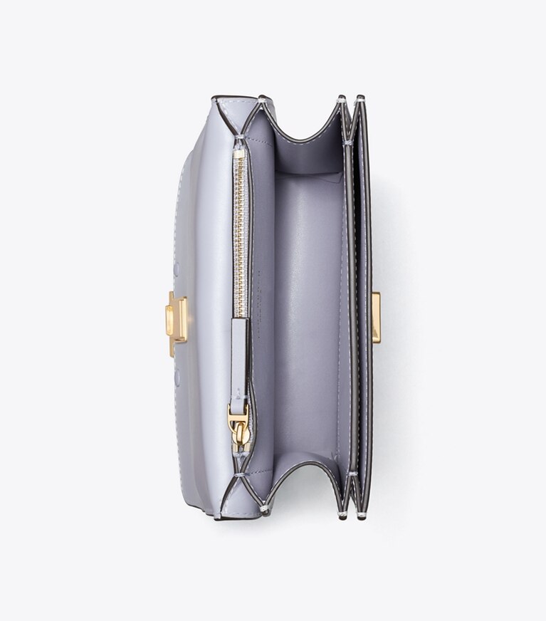 Tory Burch diseñador bolsos de hombro Bolso pequeño Eleanor en Cloud Blue desde arriba