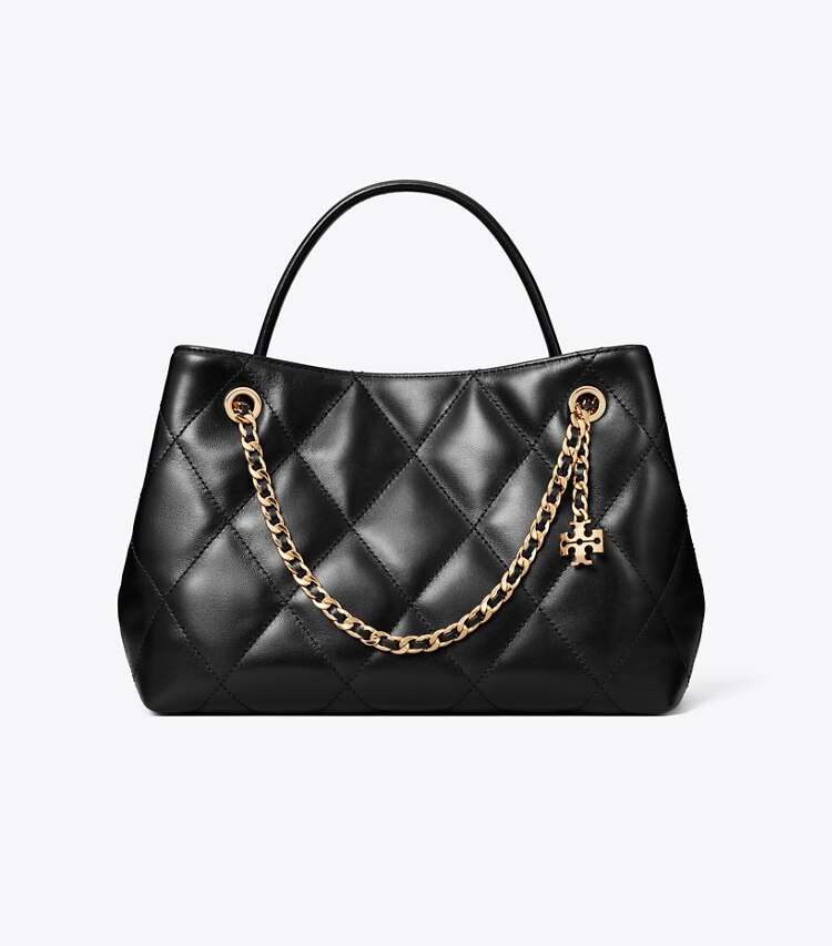 Tory Burch diseñador bolsos bandolera Bolso pequeño Fleming en Black frente