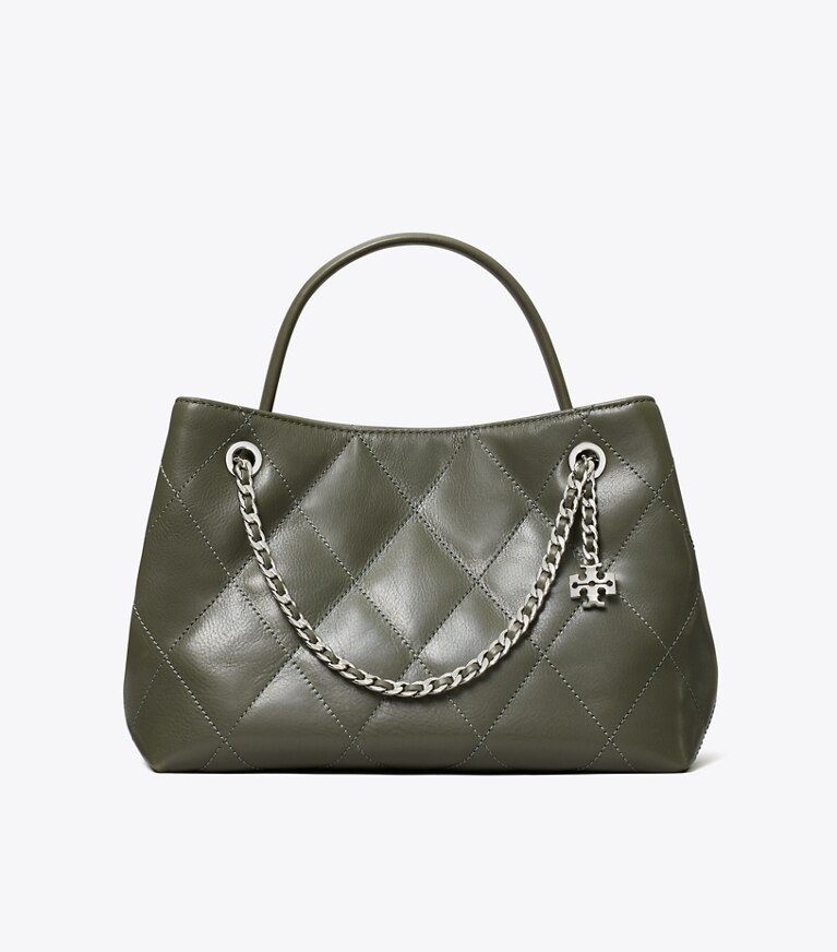 Tory Burch diseñador bolsos bandolera Bolso pequeño Fleming en Obsidian frente