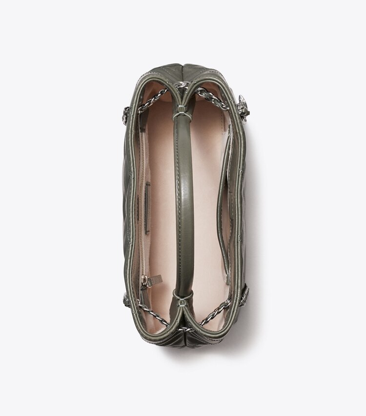 Tory Burch diseñador bolsos bandolera Bolso pequeño Fleming en Obsidian vista superior