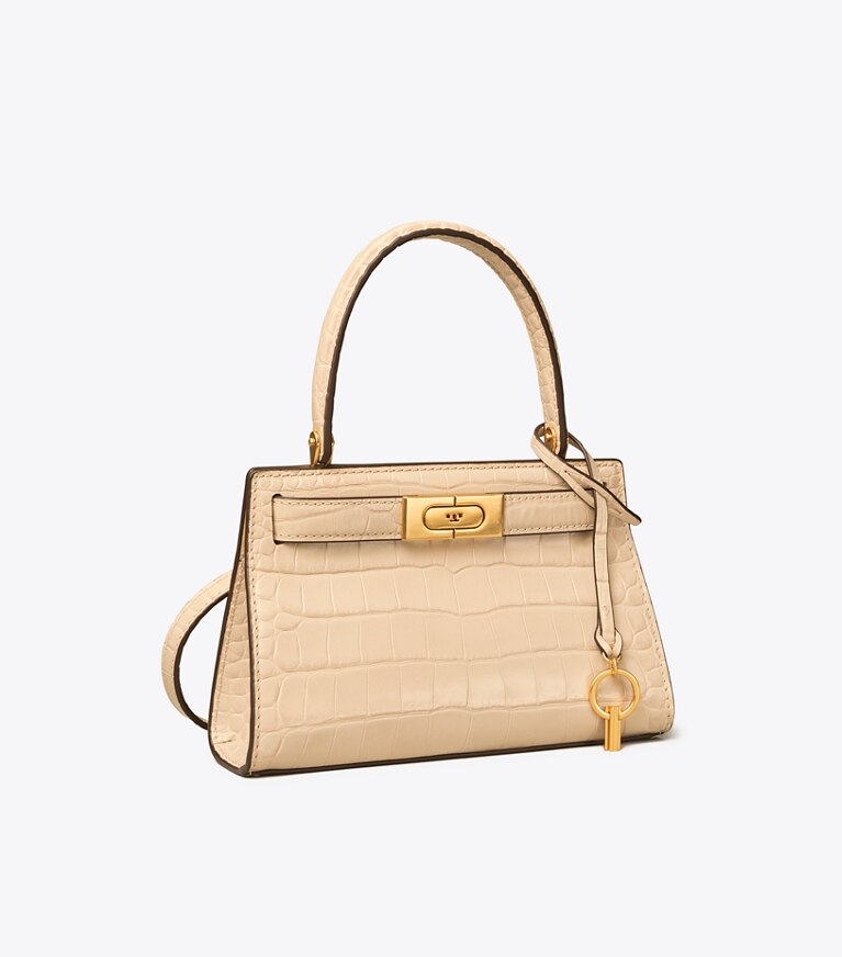 Tory Burch diseñador bolsos bandolera Bolso pequeño Lee Radziwill en Clay ángulo