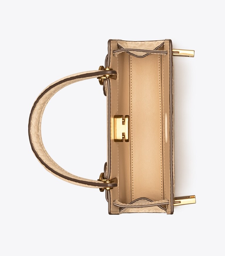 Tory Burch diseñador bolsos bandolera Bolso pequeño Lee Radziwill en Clay desde arriba