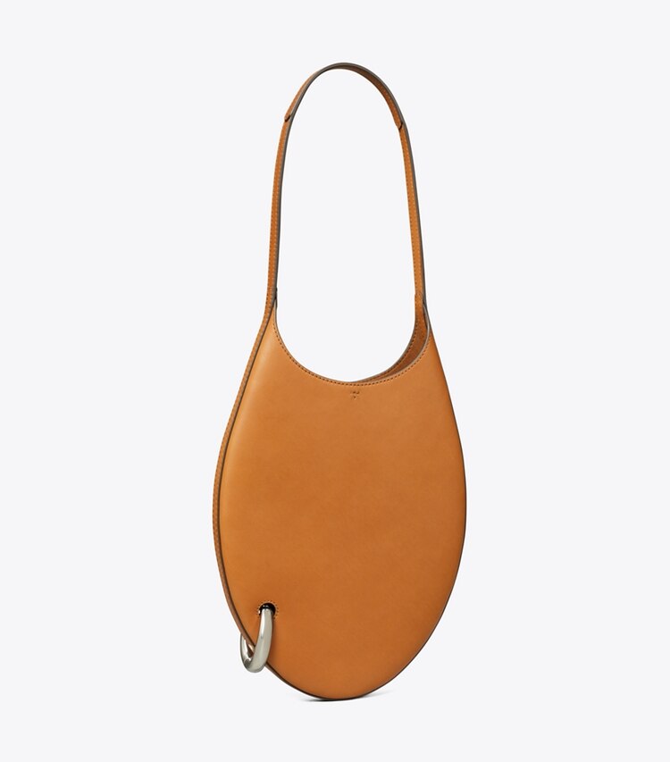 Tory Burch diseñador bolsos de hombro Bolso pequeño Pierced en Aged Tan ángulo