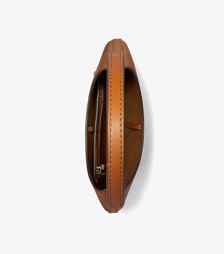 Tory Burch diseñador bolsos de hombro Bolso pequeño Pierced en Aged Tan desde arriba