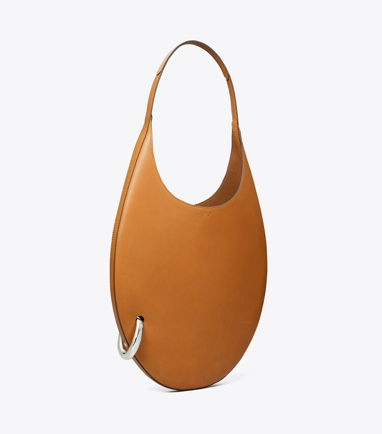 Tory Burch diseñador bolsos de hombro Bolso Pierced en Aged Tan ángulo