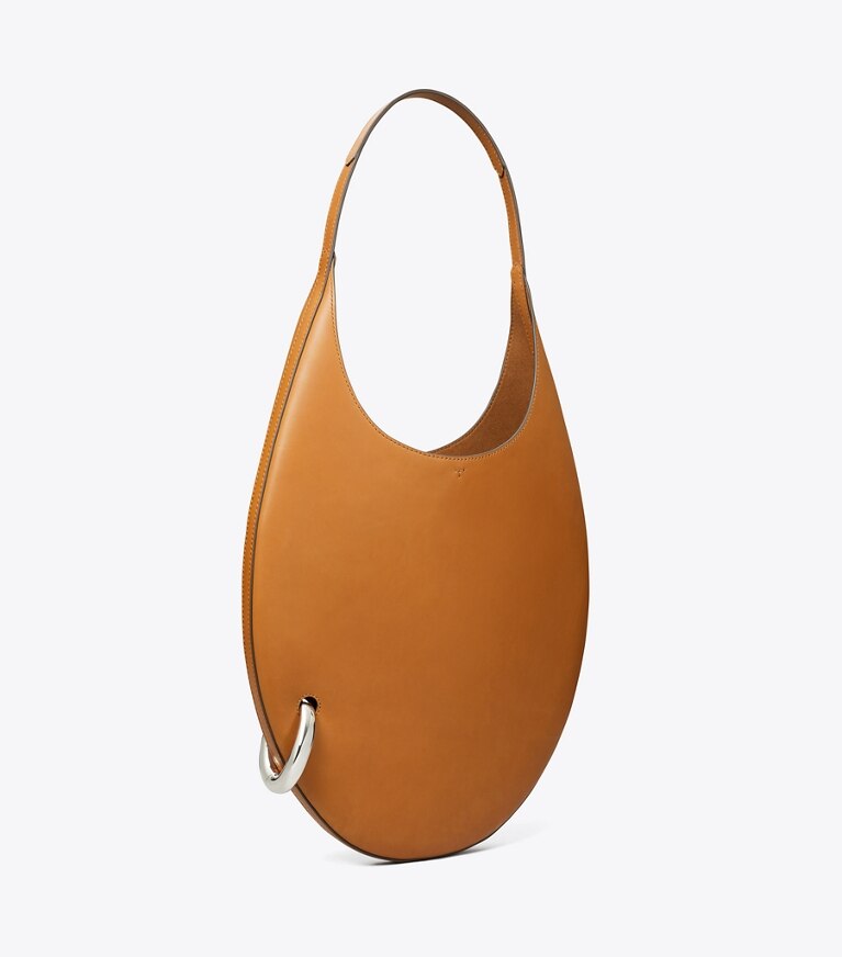 Tory Burch diseñador bolsos de hombro Bolso Pierced en Aged Tan ángulo