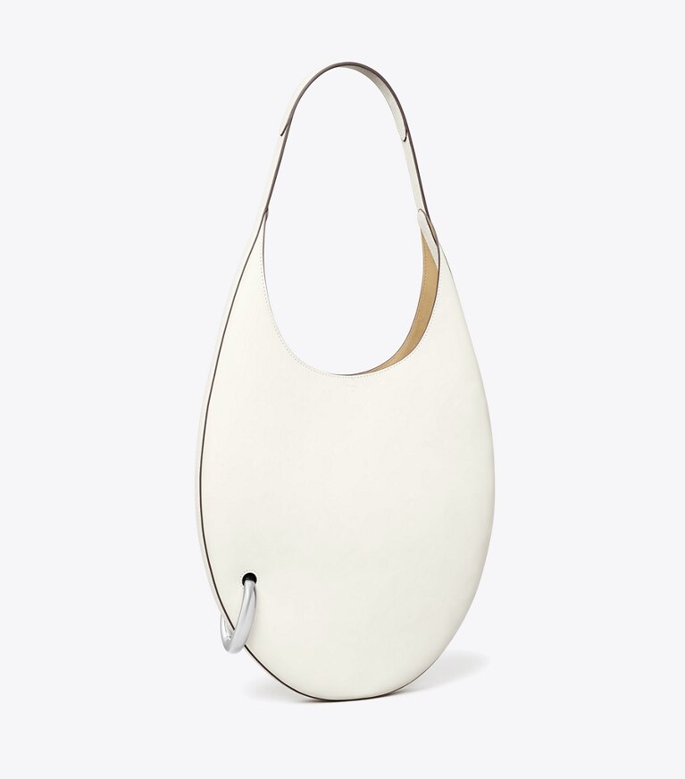 Tory Burch diseñador bolsos de hombro Bolso Pierced en Whitewash ángulo