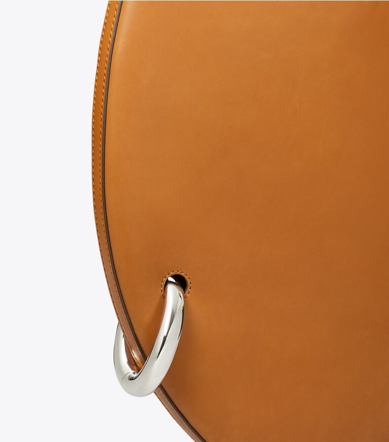 Tory Burch diseñador bolsos de hombro Bolso Pierced en Aged Tan detalle