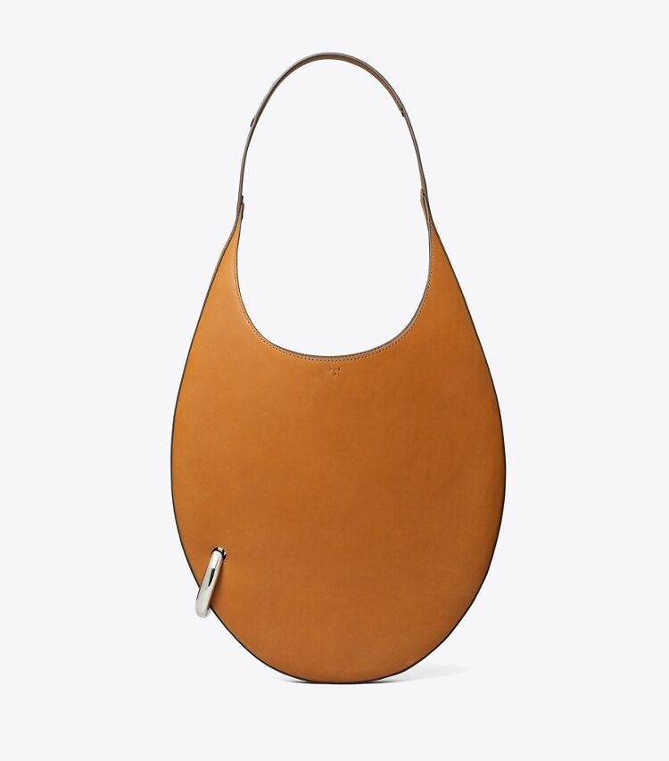 Tory Burch diseñador bolsos de hombro Bolso Pierced en Aged Tan frontal