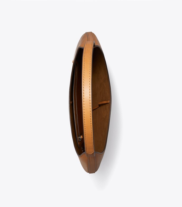 Tory Burch diseñador bolsos de hombro Bolso Pierced en Aged Tan desde arriba