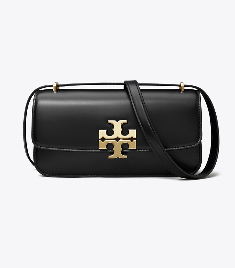 Tory Burch diseñador bolsos de hombro Bolso rectangular pequeño Eleanor en Black frente