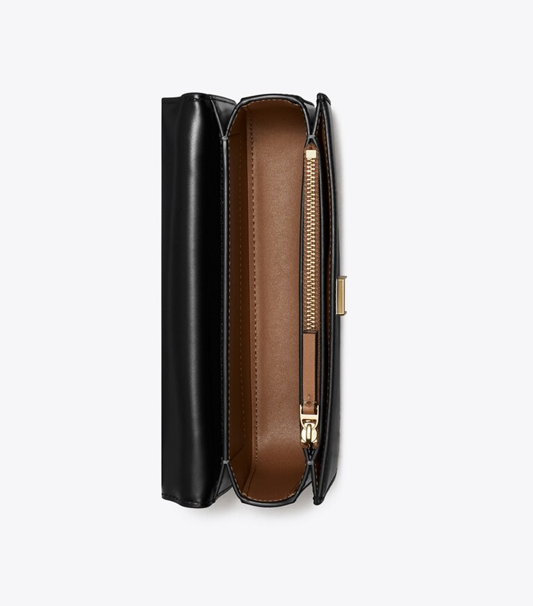 Tory Burch diseñador bolsos de hombro Bolso rectangular pequeño Eleanor en Black vista superior