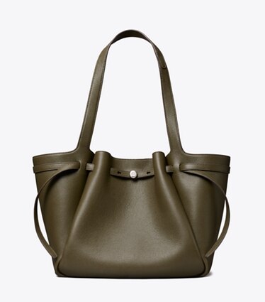 Tory Burch diseñador bolsos tote Bolso Romy tote de piel en Dark Olive frontal