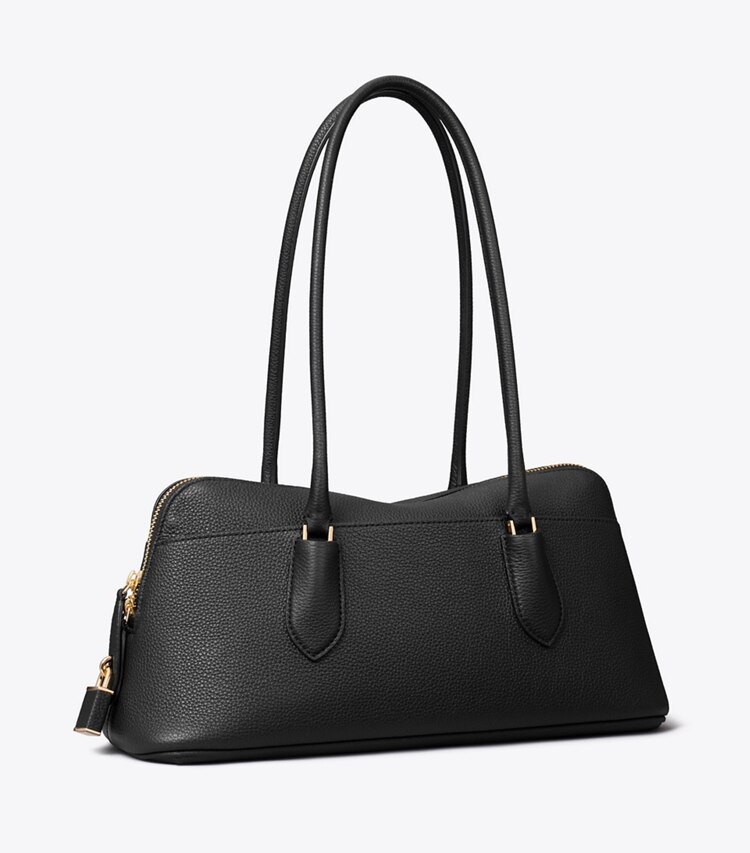 Tory Burch diseñador bolsos satchel Bolso satchel con broche East-West en Black ángulo