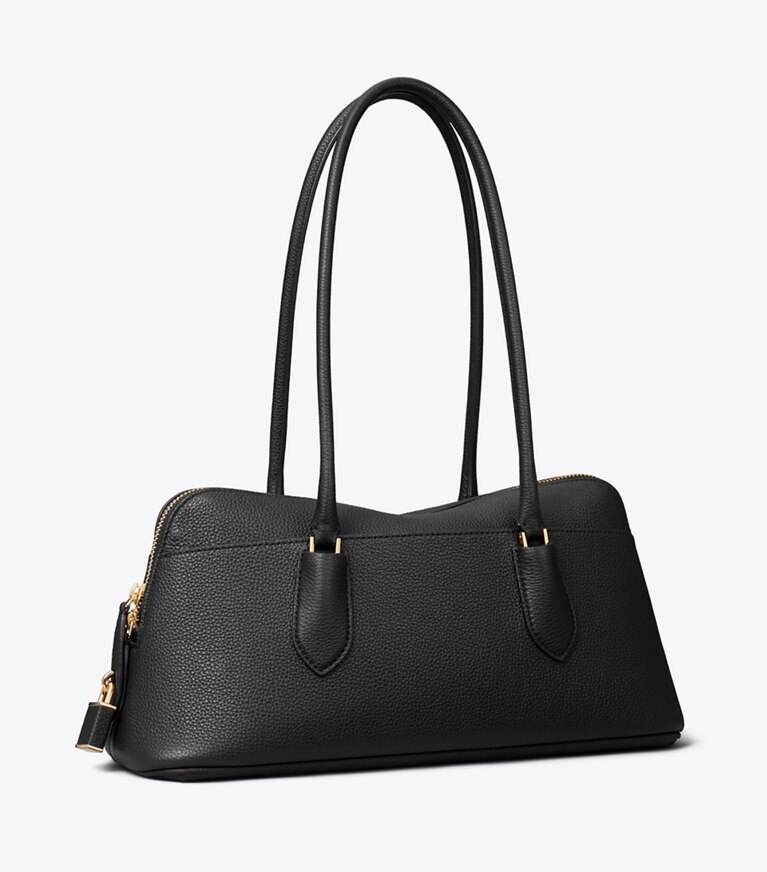 Tory Burch diseñador bolsos satchel Bolso satchel con broche East-West en Black ángulo
