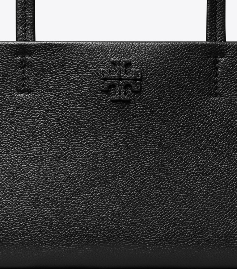 Tory Burch diseñador bolsos satchel Bolso satchel de cuero East West en BLACK detalle