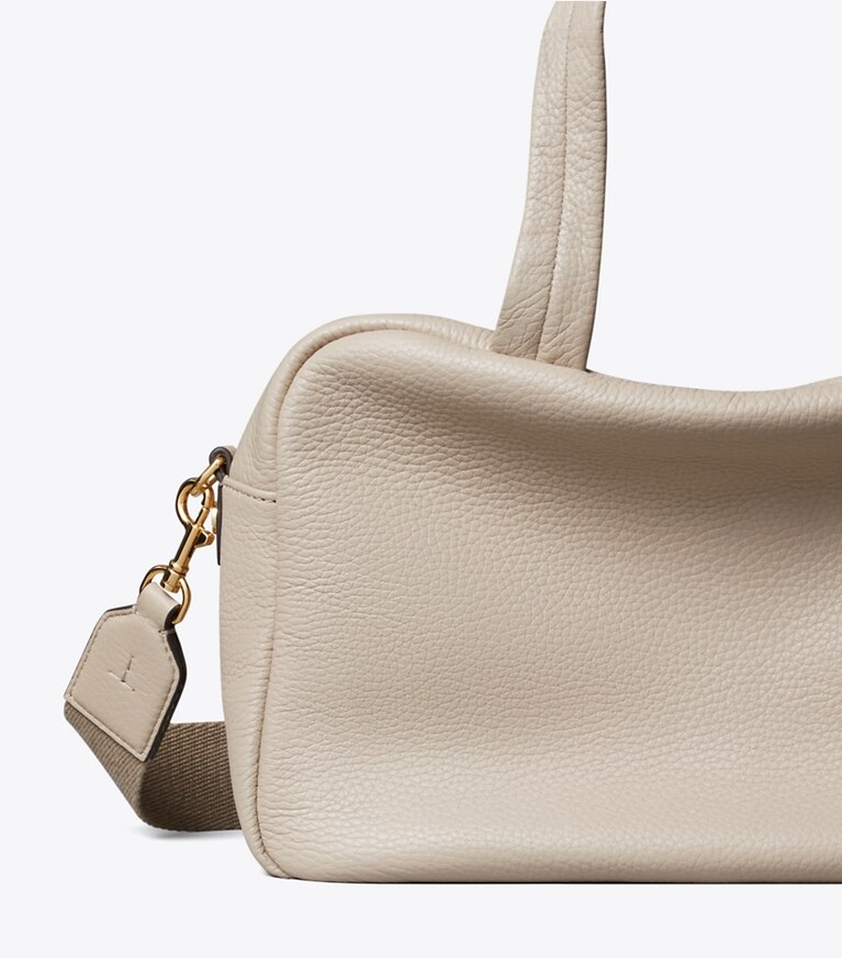 Tory Burch diseñador bolsos satchel Bolso satchel de piel en LONGAN detalle