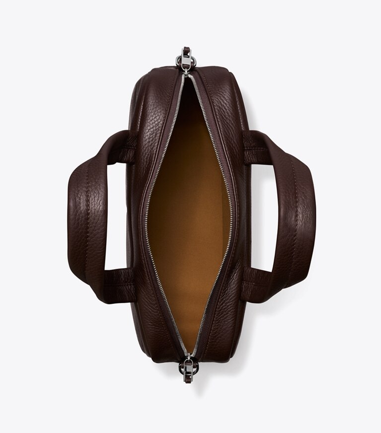 Tory Burch diseñador bolsos satchel Bolso satchel de piel en Cocoa vista superior