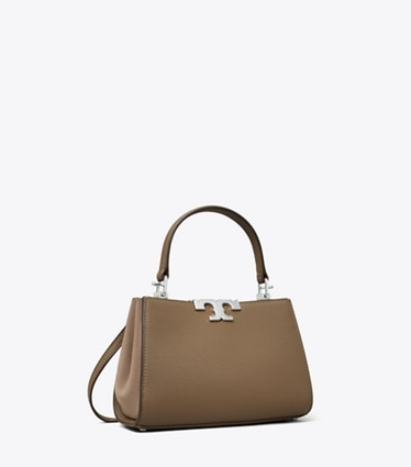 Tory Burch diseñador bolsos bandolera Bolso satchel granulado Mini Eleanor en Wild Mushroom ángulo