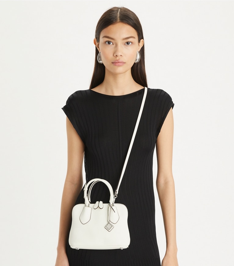 Tory Burch diseñador bolsos bandolera Bolso satchel Mini Swing en White adicional en modelo