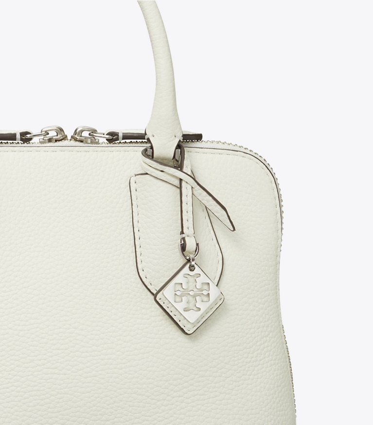Tory Burch diseñador bolsos bandolera Bolso satchel Mini Swing en White detalle
