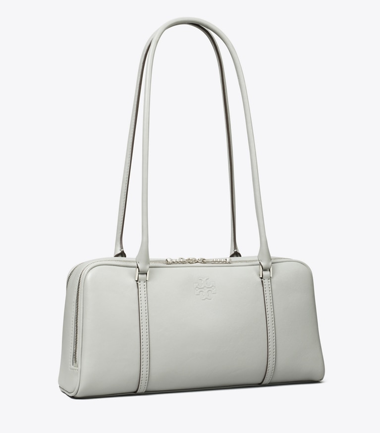Tory Burch diseñador bolsos satchel Bolso satchel pequeño Marshmallow en Gray ángulo