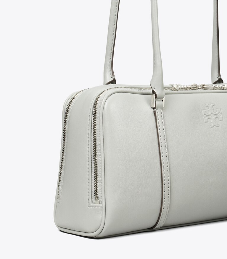 Tory Burch diseñador bolsos satchel Bolso satchel pequeño Marshmallow en Gray detalle