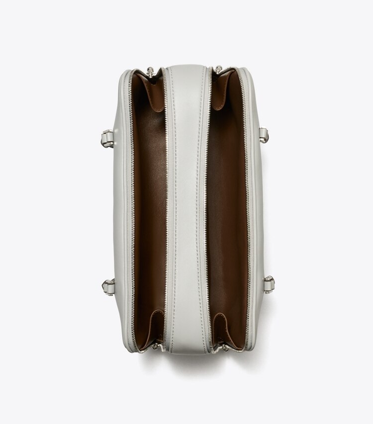 Tory Burch diseñador bolsos satchel Bolso satchel pequeño Marshmallow en Gray vista superior