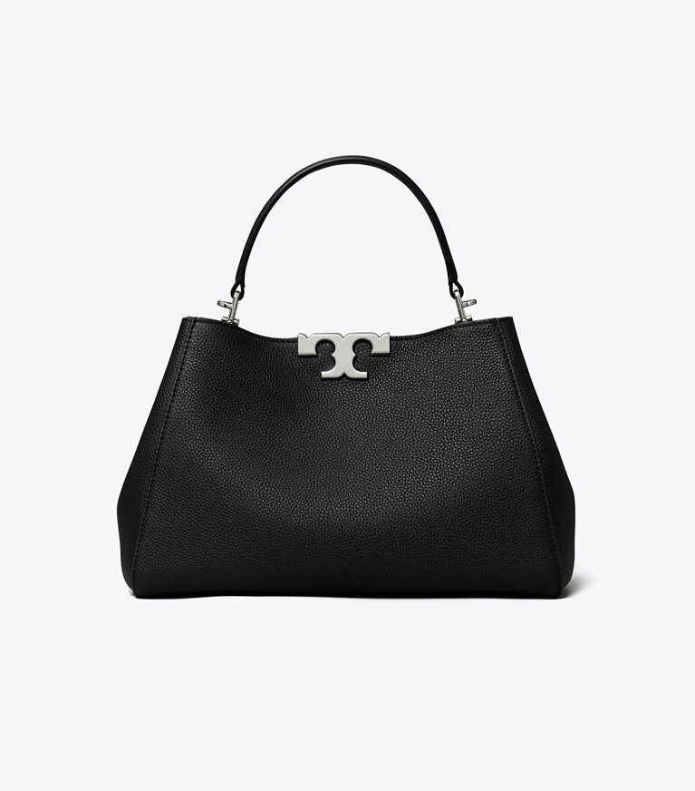 Tory Burch diseñador bolsos satchel Bolso Satchel suave Eleanor mediano en Black volver